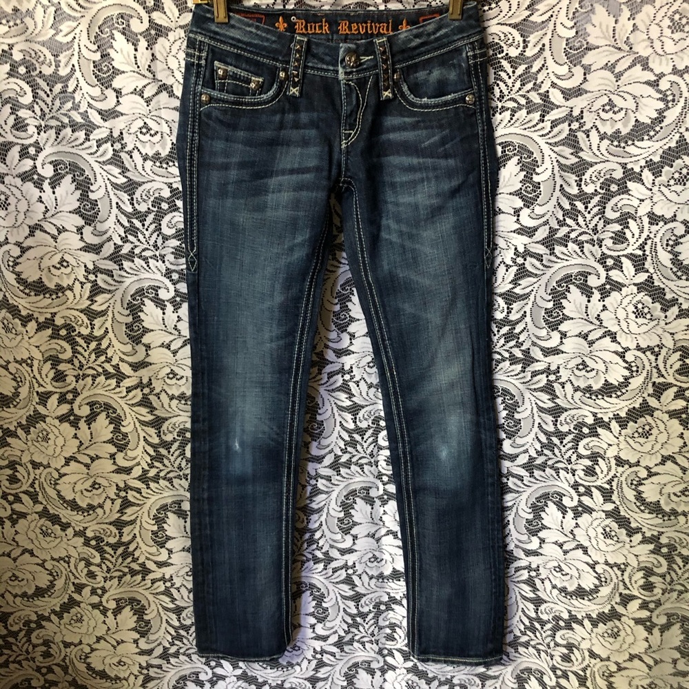 Rock Revival Cecilia Straight Studded Jeans 25